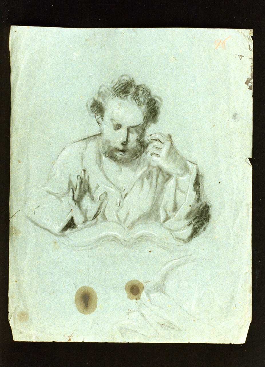 ritratto di figura maschile che legge (disegno) di De Vivo Tommaso (sec. XIX)