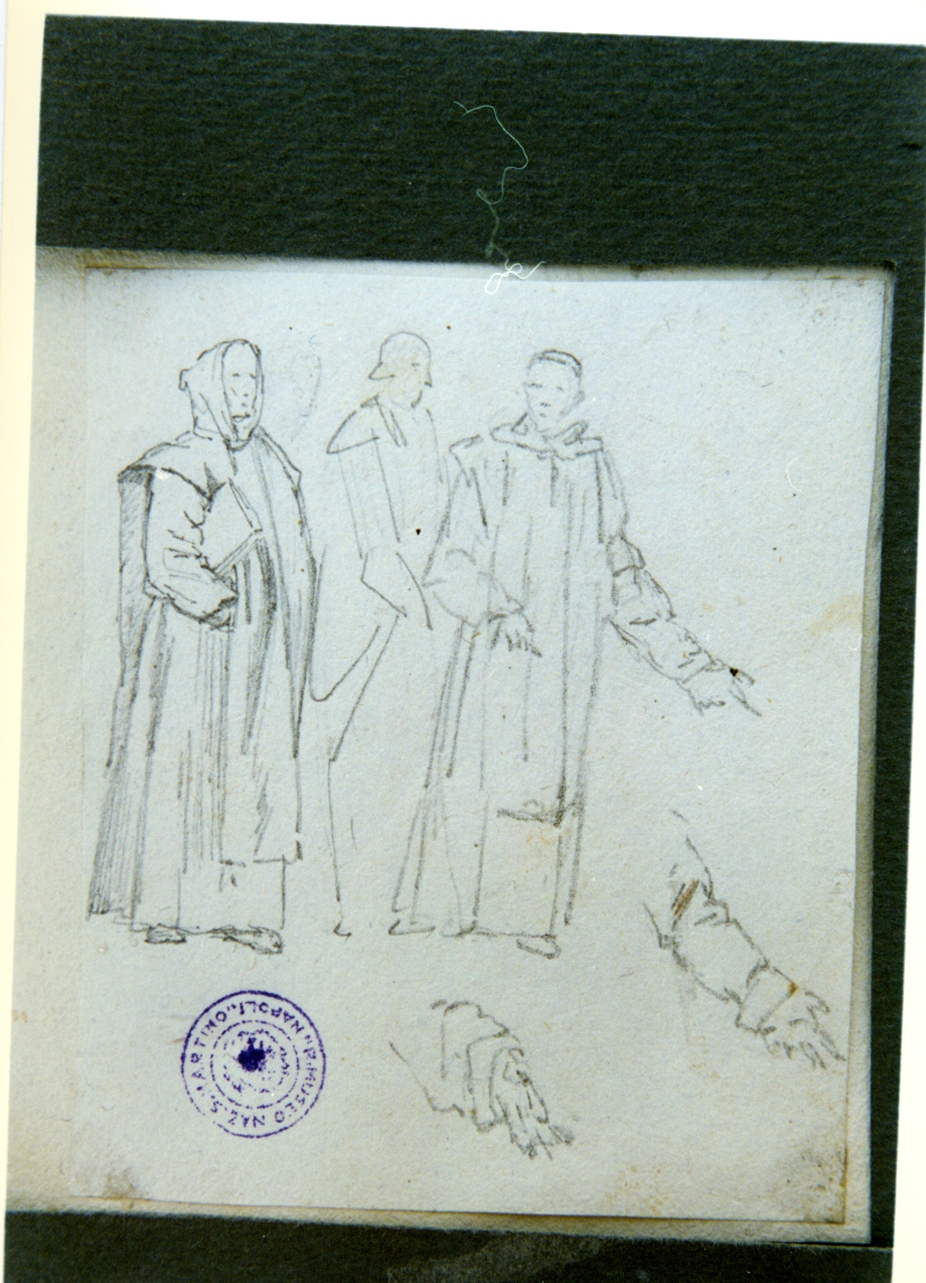 studio di prelati seduti (disegno) di Vervloet Frans (sec. XIX)