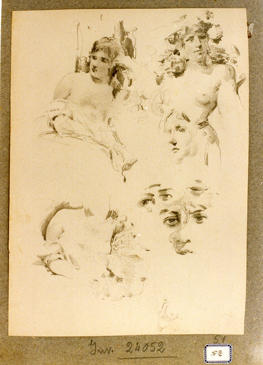 studio di donne (disegno) di Dalbono Eduardo (fine/inizio secc. XIX/ XX)