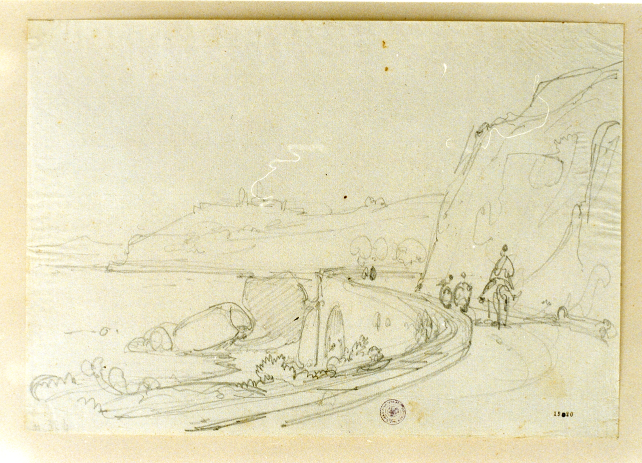 studio di costiera sorrentina (disegno) di Gigante Giacinto (sec. XIX)