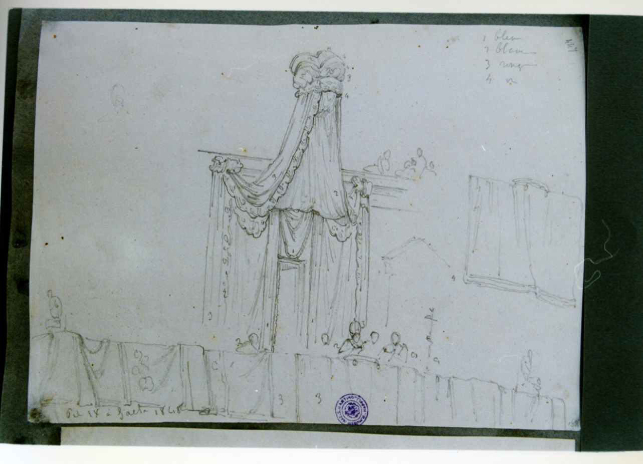 studio di apparato decorativo (disegno) di Vervloet Frans (sec. XIX)