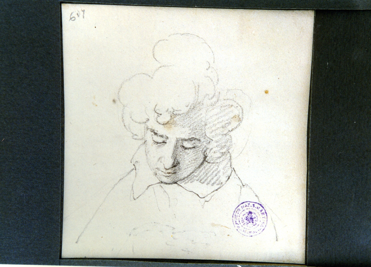 studio di volto (disegno) di Vervloet Frans (secondo quarto sec. XIX)