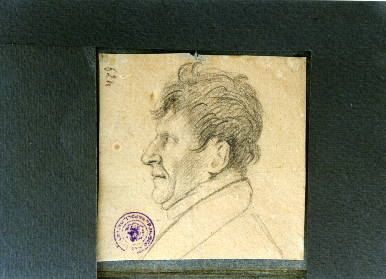 studio di volto maschile di profilo (disegno) di Vervloet Frans (secondo quarto sec. XIX)