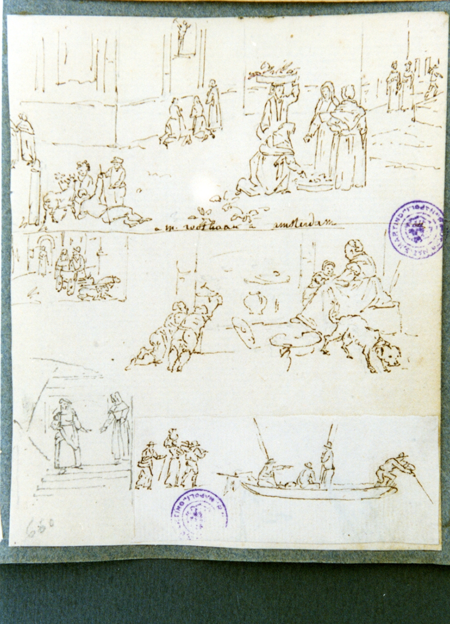 studio di figure varie (disegno) di Vervloet Frans (secondo quarto sec. XIX)