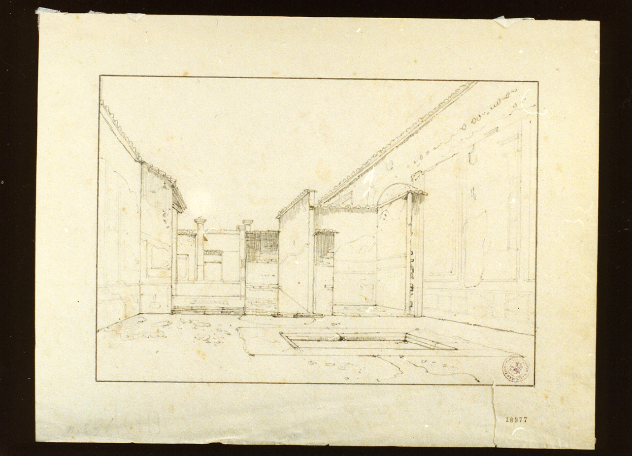 casa di Pompei (disegno) di Gigante Giacinto (sec. XIX)