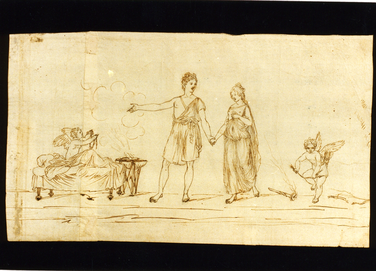 scena mitologica (disegno) di Niccolini Antonio (scuola) (sec. XIX)