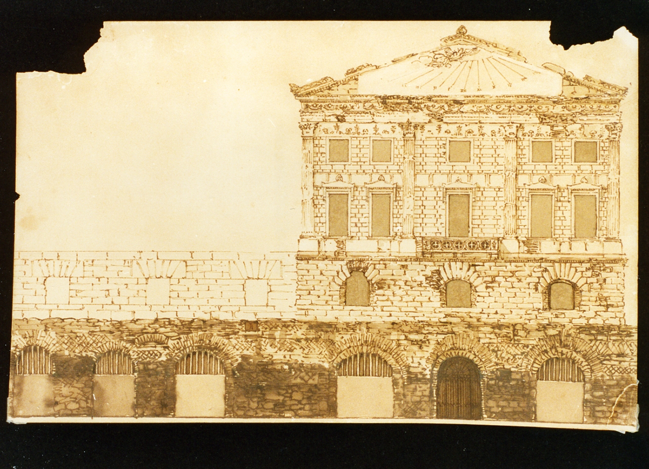 il teatro San Carlo prima dell'incendio (disegno) di Niccolini Antonio (sec. XIX)