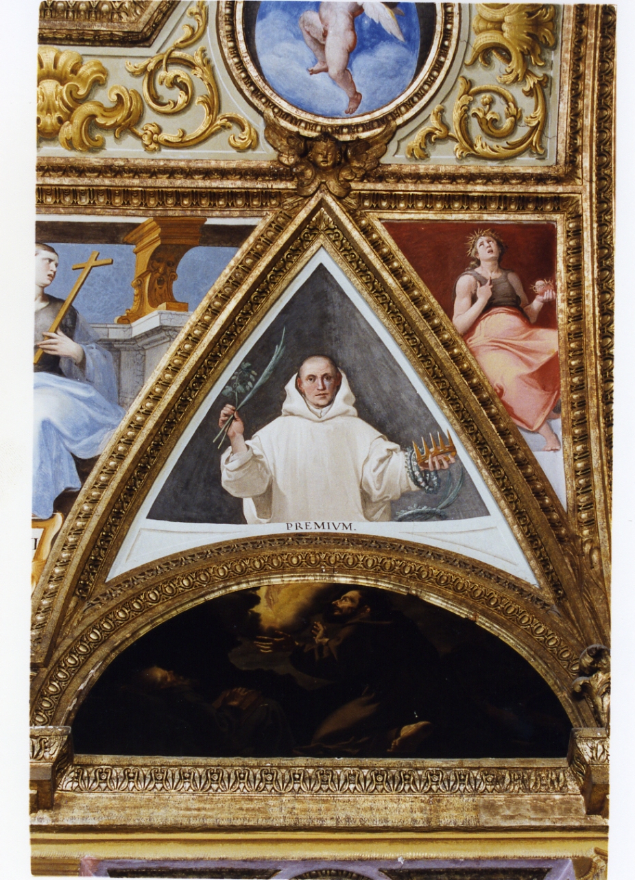 monaco certosino che allude al premio (dipinto) di Corenzio Belisario (sec. XVII)
