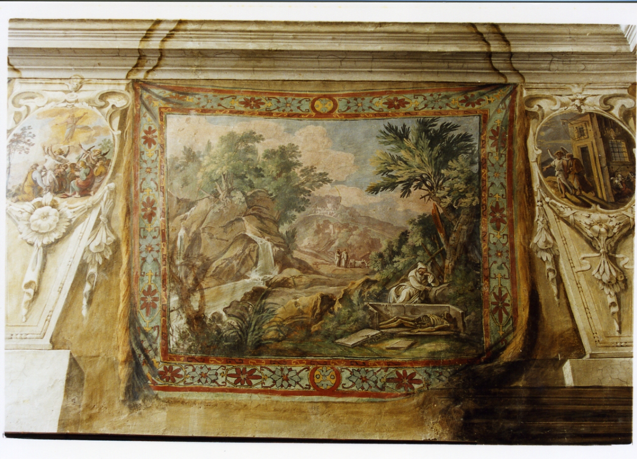 converso certosino contempla un cadavere (dipinto) di Gargiulo Domenico detto Micco Spadaro (sec. XVII)