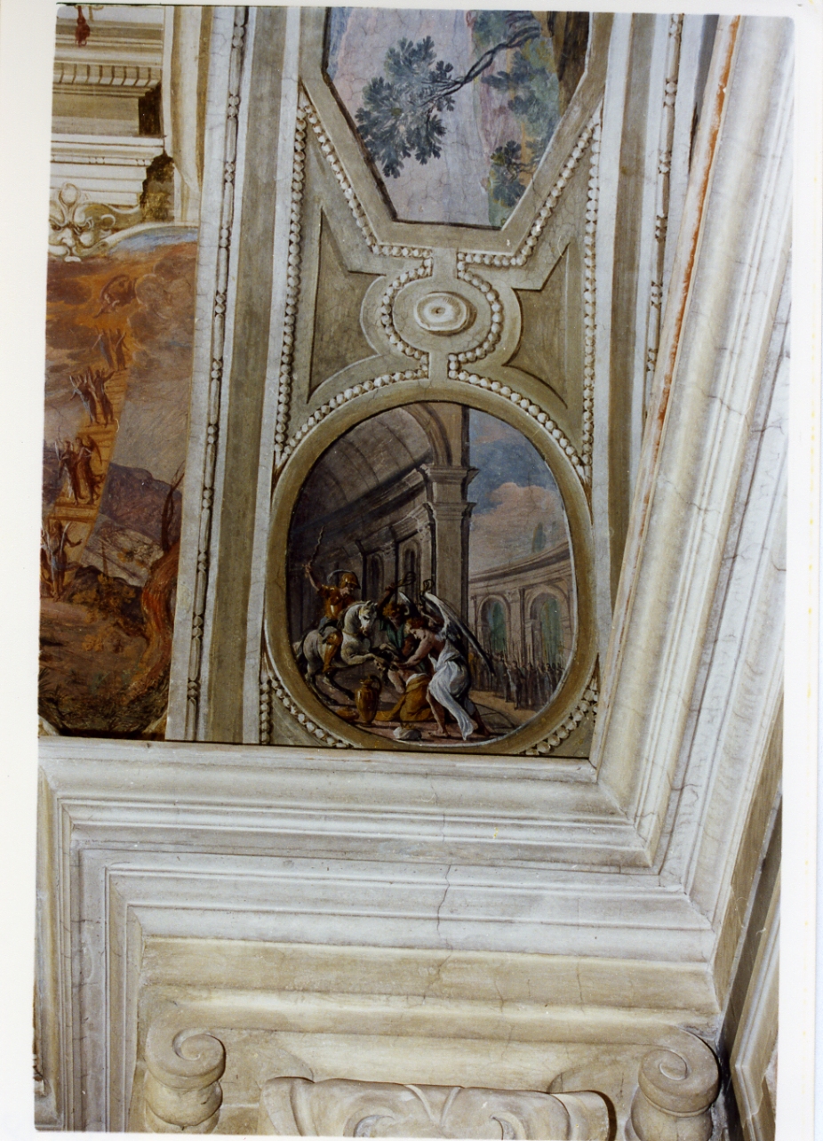 Eliodoro battuto con verghe (dipinto) di Gargiulo Domenico detto Micco Spadaro (sec. XVII)