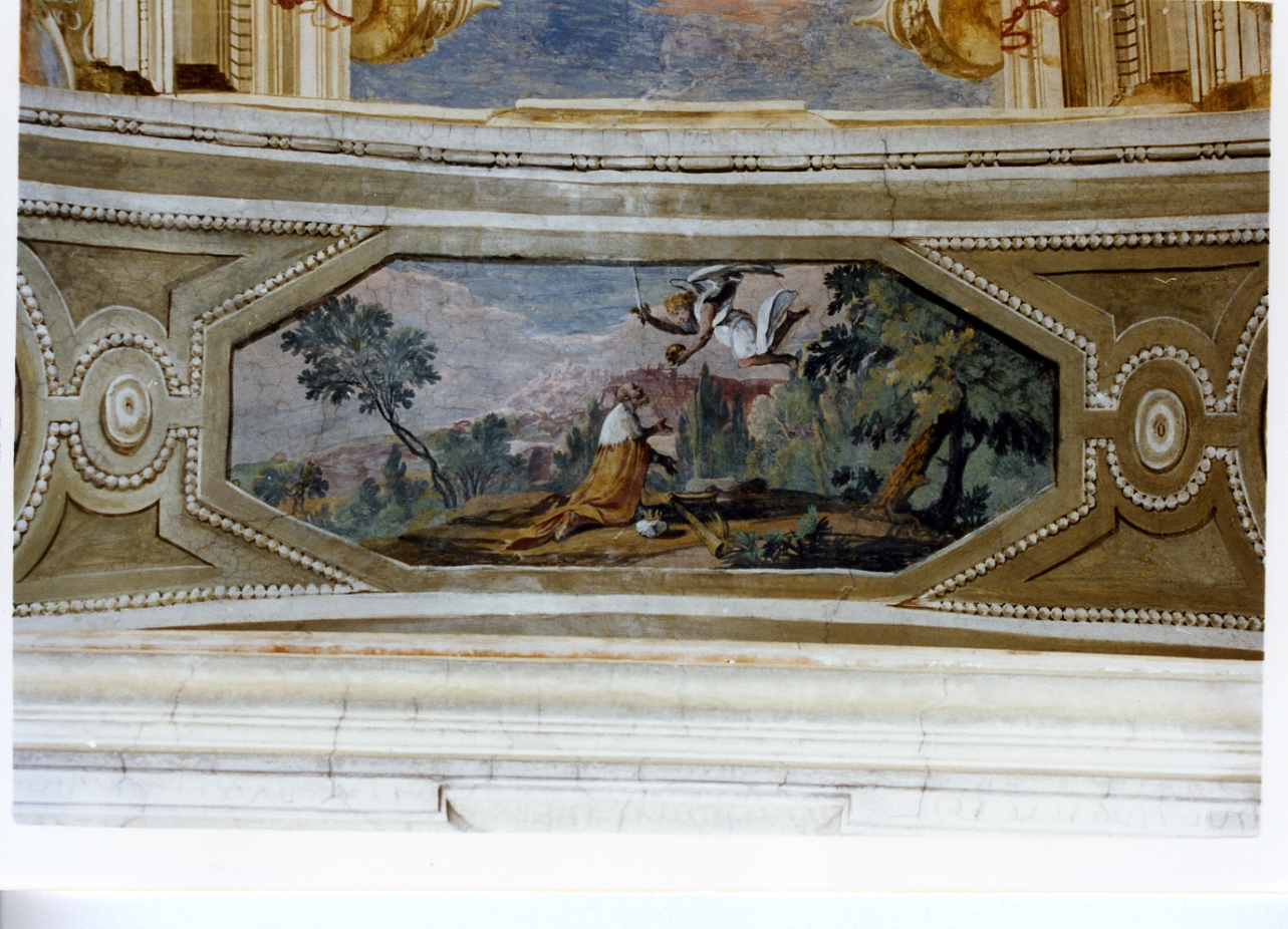 angelo con i simboli delle tre punizioni appare a David (dipinto) di Gargiulo Domenico detto Micco Spadaro (sec. XVII)