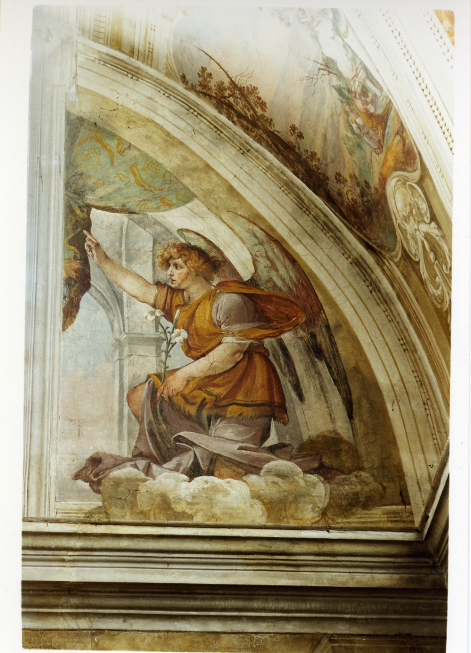 angelo annunciante (dipinto) di Gargiulo Domenico detto Micco Spadaro (sec. XVII)