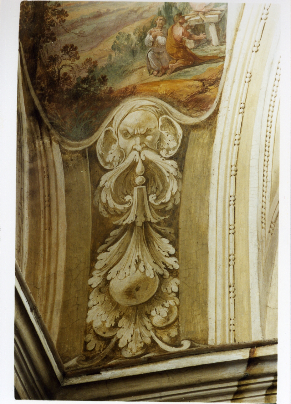 motivo decorativo zoomorfo (dipinto) - ambito napoletano (sec. XVII)
