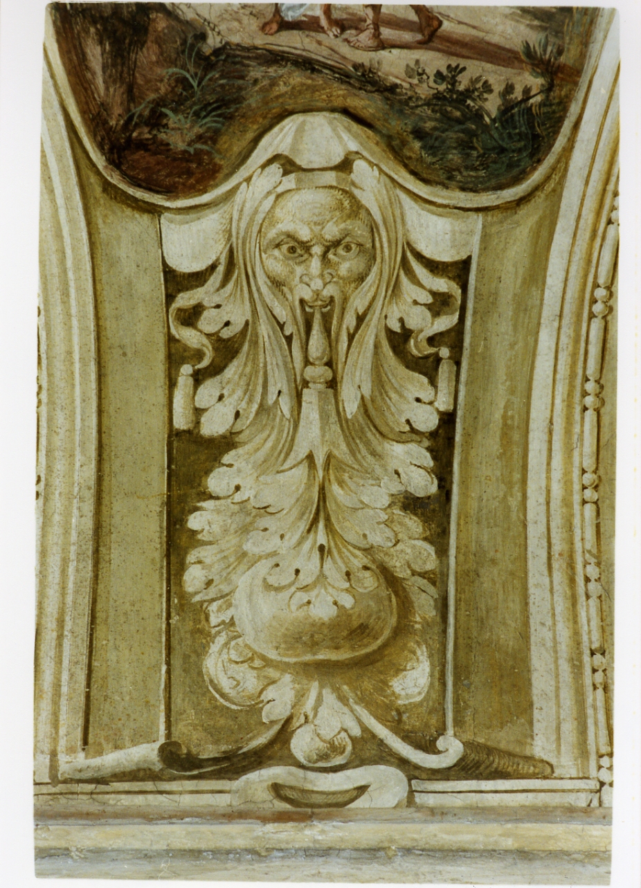 motivo decorativo zoomorfo (dipinto) - ambito napoletano (sec. XVII)
