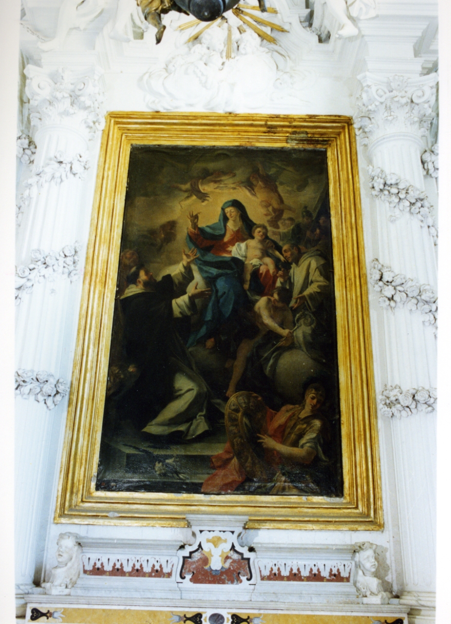 Madonna del Rosario (dipinto) di Vaccaro Domenico Antonio (sec. XVIII)