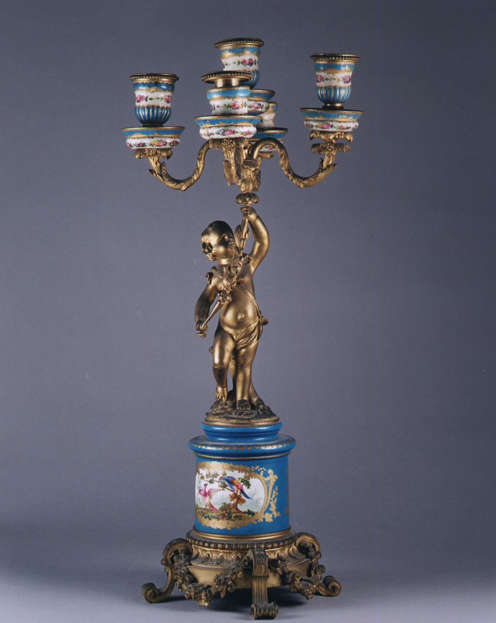motivi decorativi floreali (candeliere) - bottega francese (seconda metà sec. XIX)