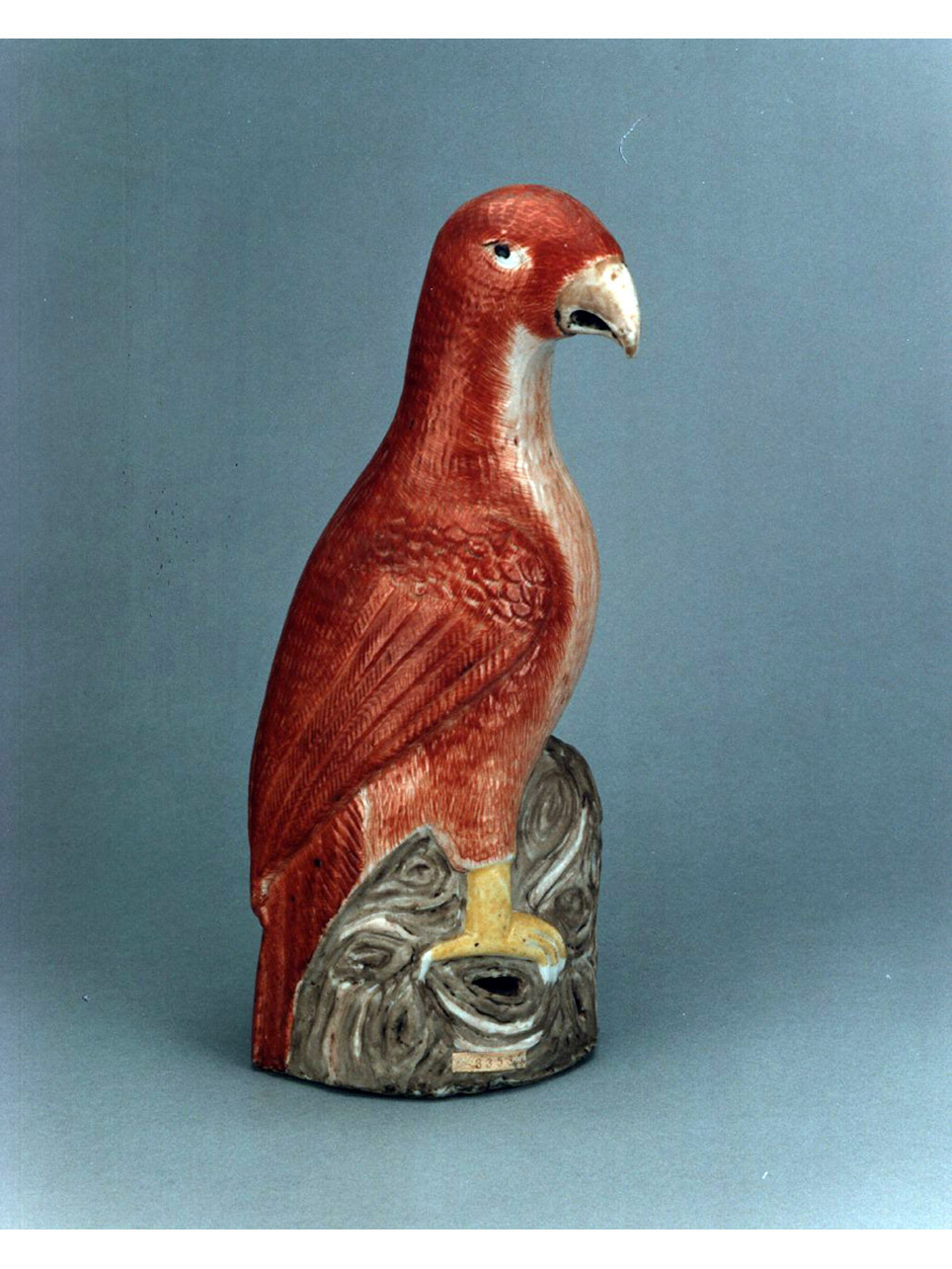 pappagallo su roccia (statuetta) - manifattura cinese (sec. XVIII)