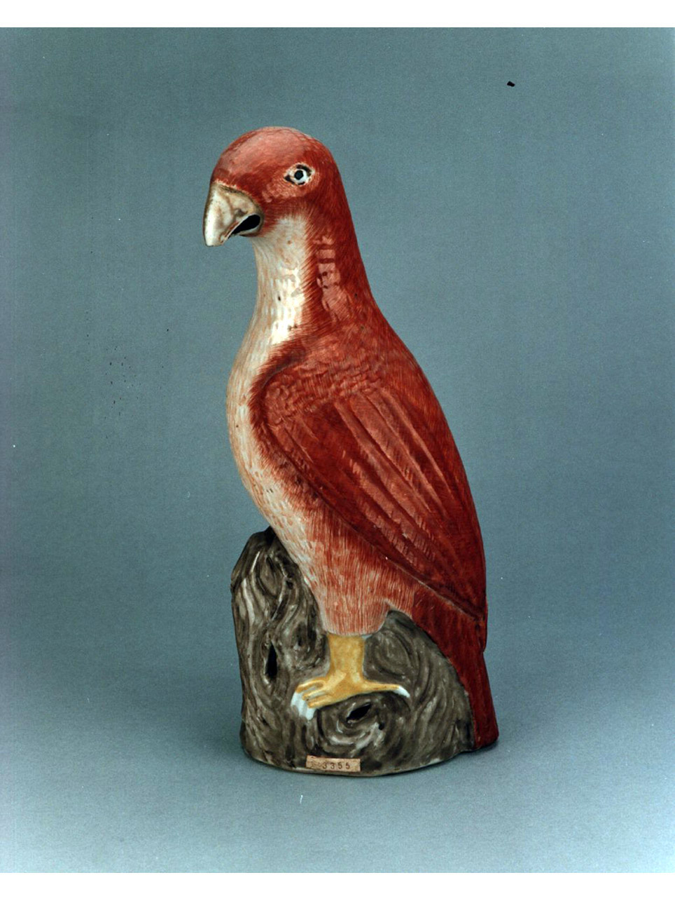pappagallo su roccia (statuetta) - manifattura cinese (sec. XVIII)