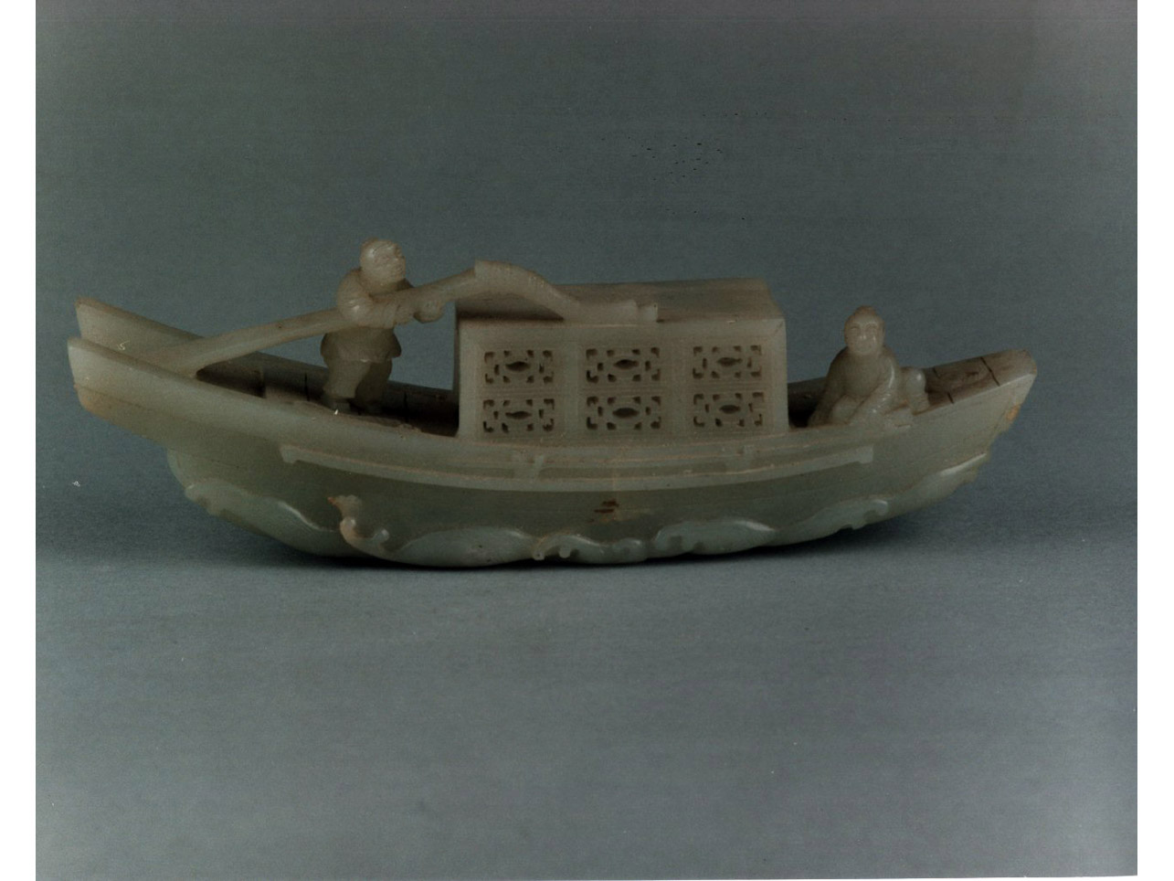 barca con figure di orientali (soprammobile) - manifattura cinese (sec. XVIII)