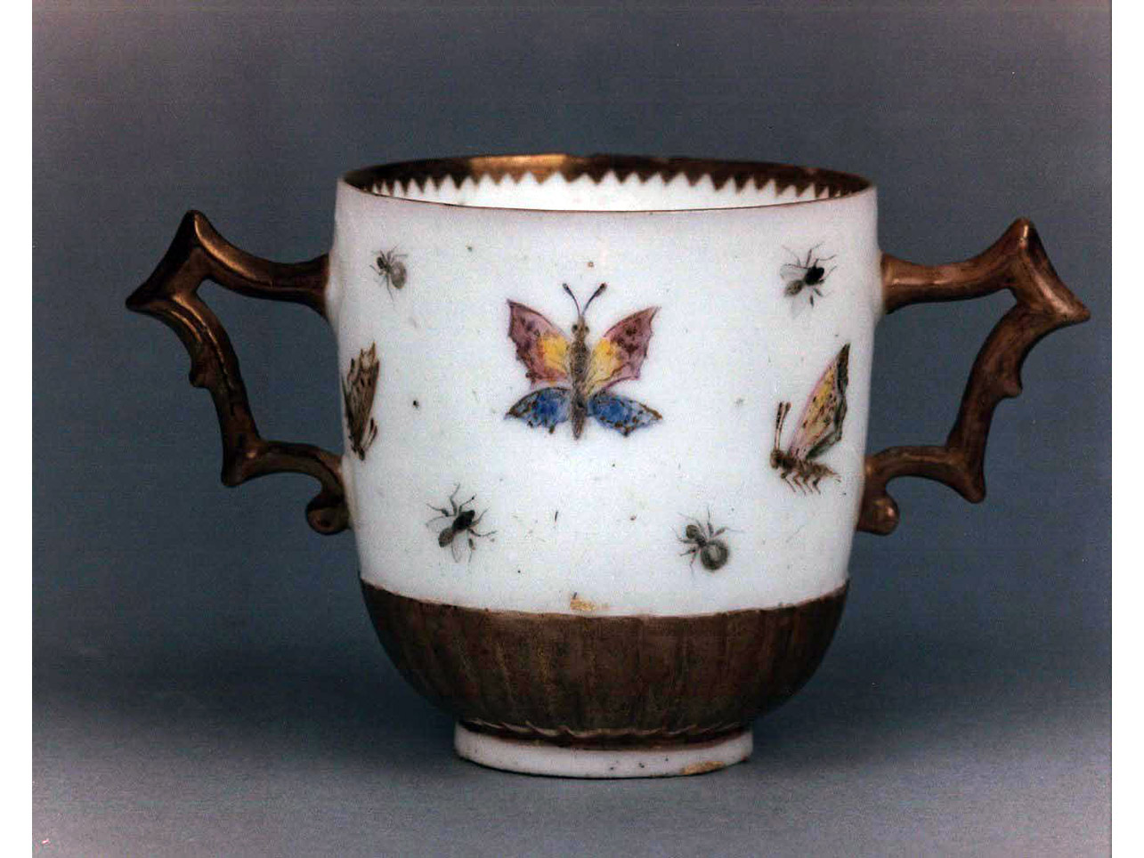 motivi decorativi vegetali e animali (tazza) - manifattura di Capodimonte (sec. XVIII)