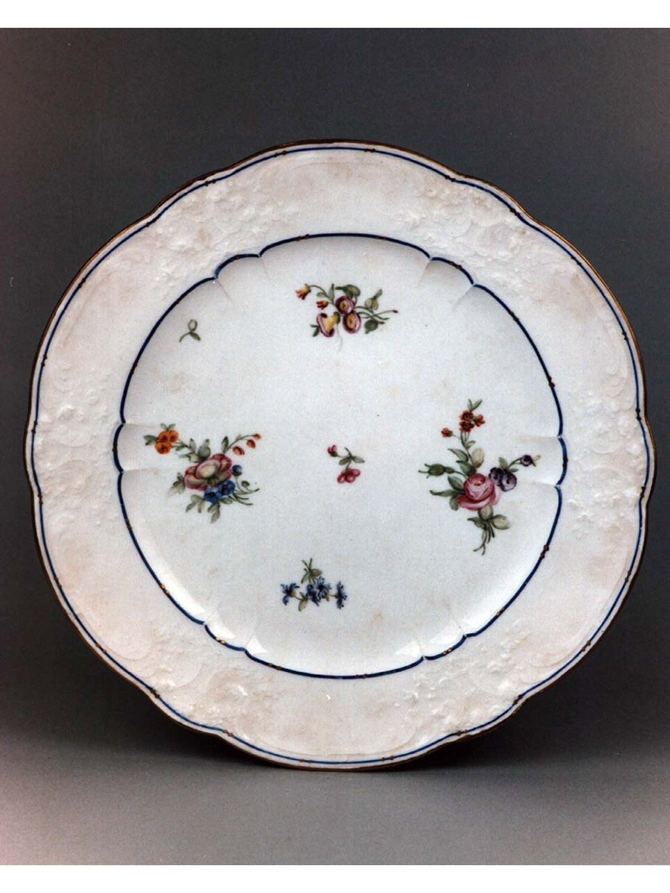 motivi decorativi floreali (piatto) - manifattura di Sèvres (sec. XVIII)