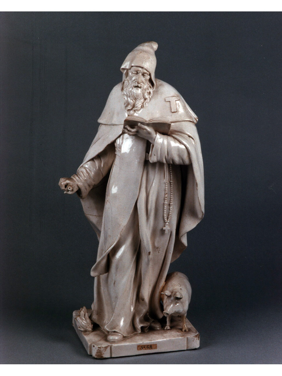 Sant'Antonio Abate (statuetta) - manifattura napoletana (sec. XVIII)