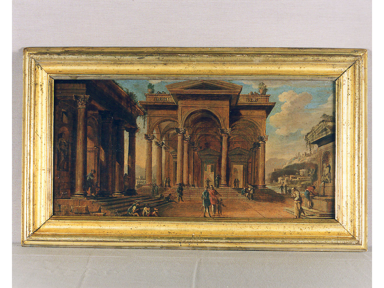 paesaggio con architetture (dipinto) di Gargiulo Domenico detto Micco Spadaro, Codazzi Viviano (sec. XVII)