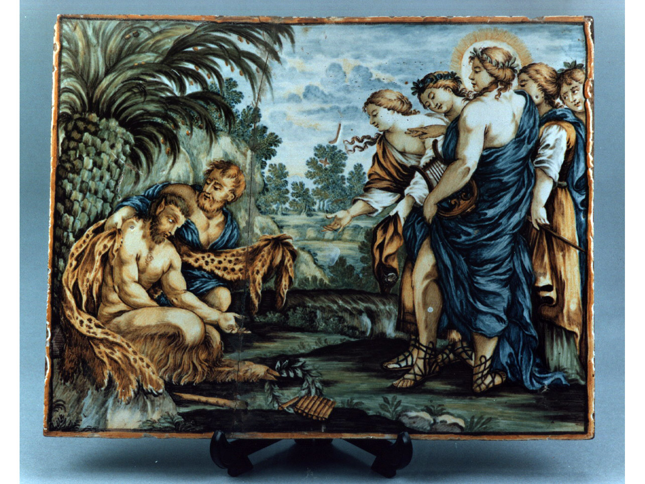 Pan e Diana (mattonella) di Grue Francesco Antonio Saverio (bottega) (seconda metà sec. XVIII)