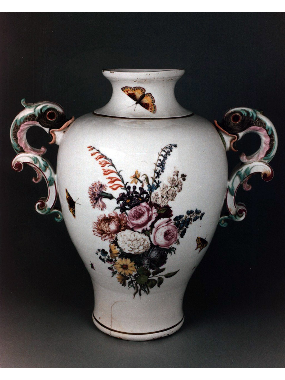 motivi decorativi floreali (vaso) - manifattura di Meissen (sec. XVIII)