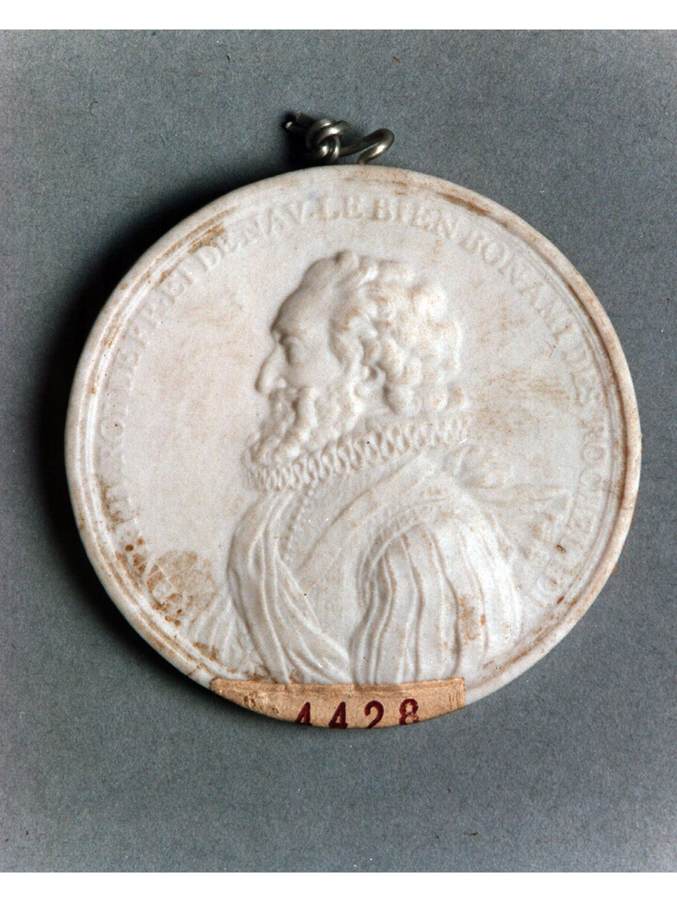 effigie di Enrico IV re di Francia (medaglia) - manifattura di Vincennes (sec. XVIII)