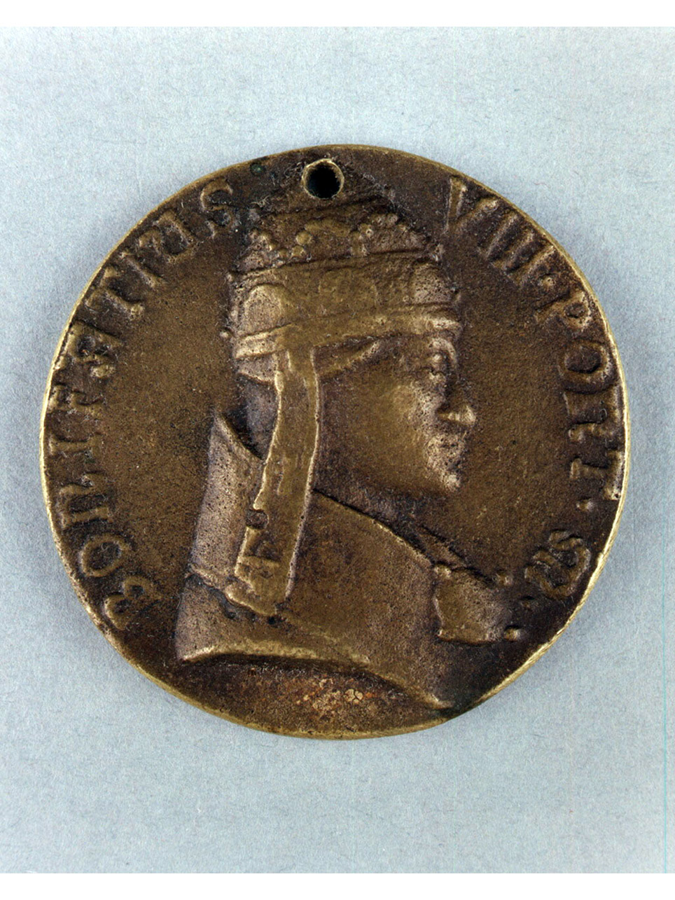 busto ritratto d'uomo (medaglia pontificia) - bottega romana (prima metà sec. XIX)