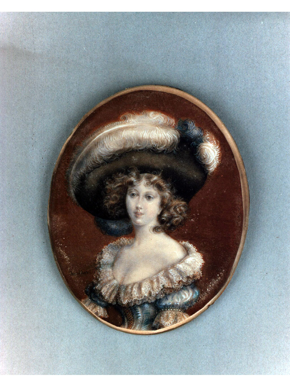ritratto di donna (miniatura) - bottega francese (sec. XVIII)