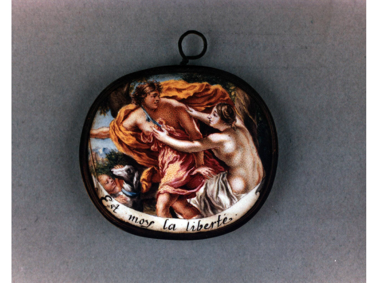 Venere e Adone (medaglione) - bottega francese (inizio sec. XVIII)