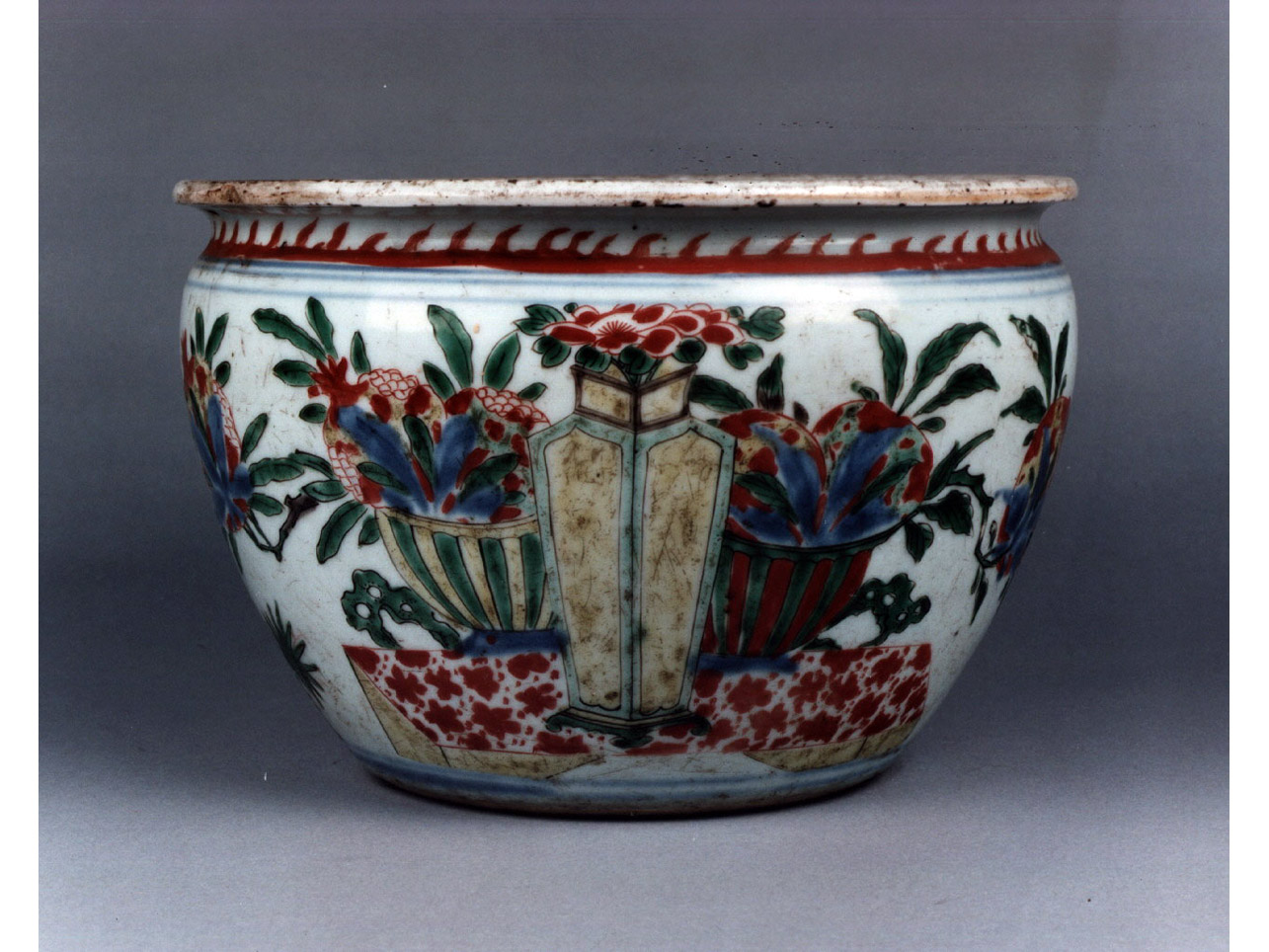 motivi decorativi floreali (vaso) - manifattura cinese (seconda metà sec. XVII)