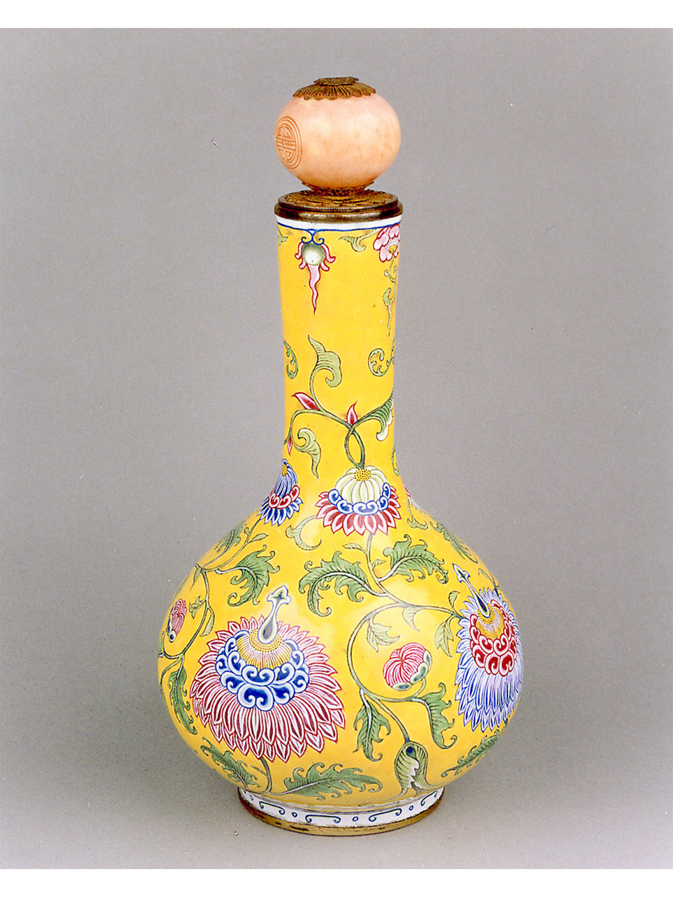 motivi decorativi floreali (bottiglia) - manifattura cinese (secc. XVII/ XVIII)