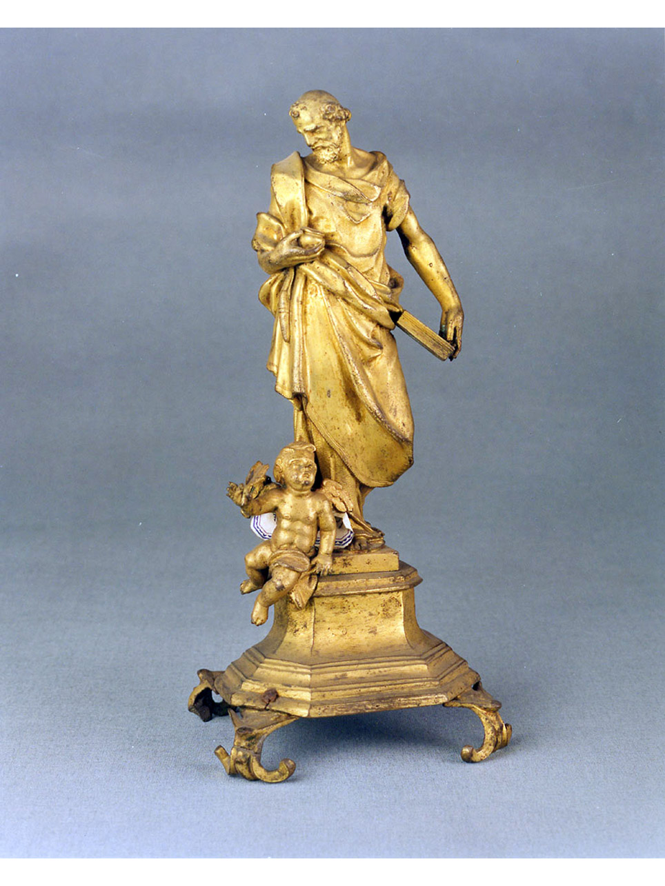 San Matteo e l'angelo (statuetta) di Vaccaro Lorenzo (cerchia) (primo quarto sec. XVIII)
