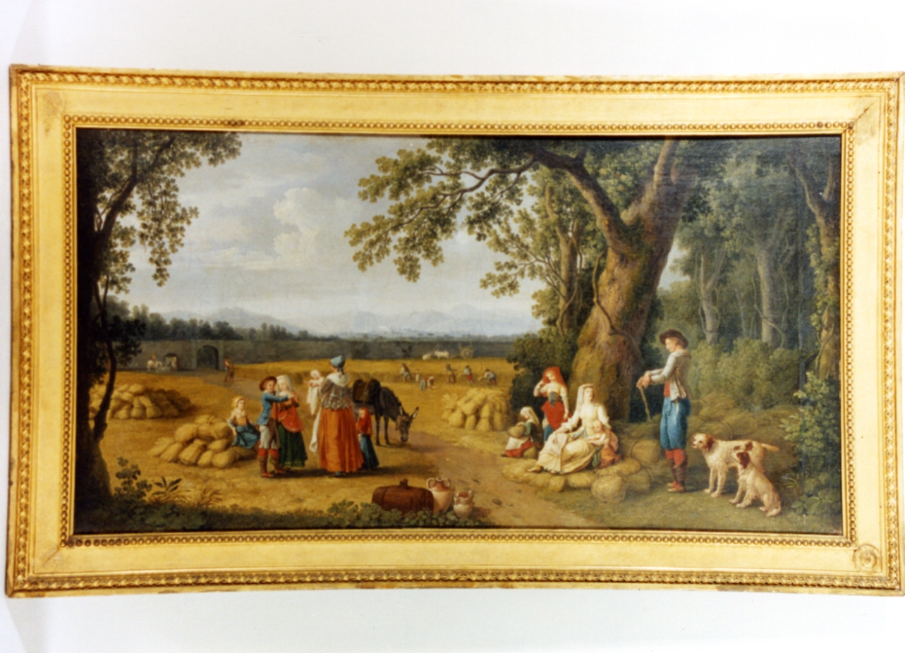 famiglia reale alla mietitura a Carditello (dipinto) di Hackert Philipp (sec. XVIII)