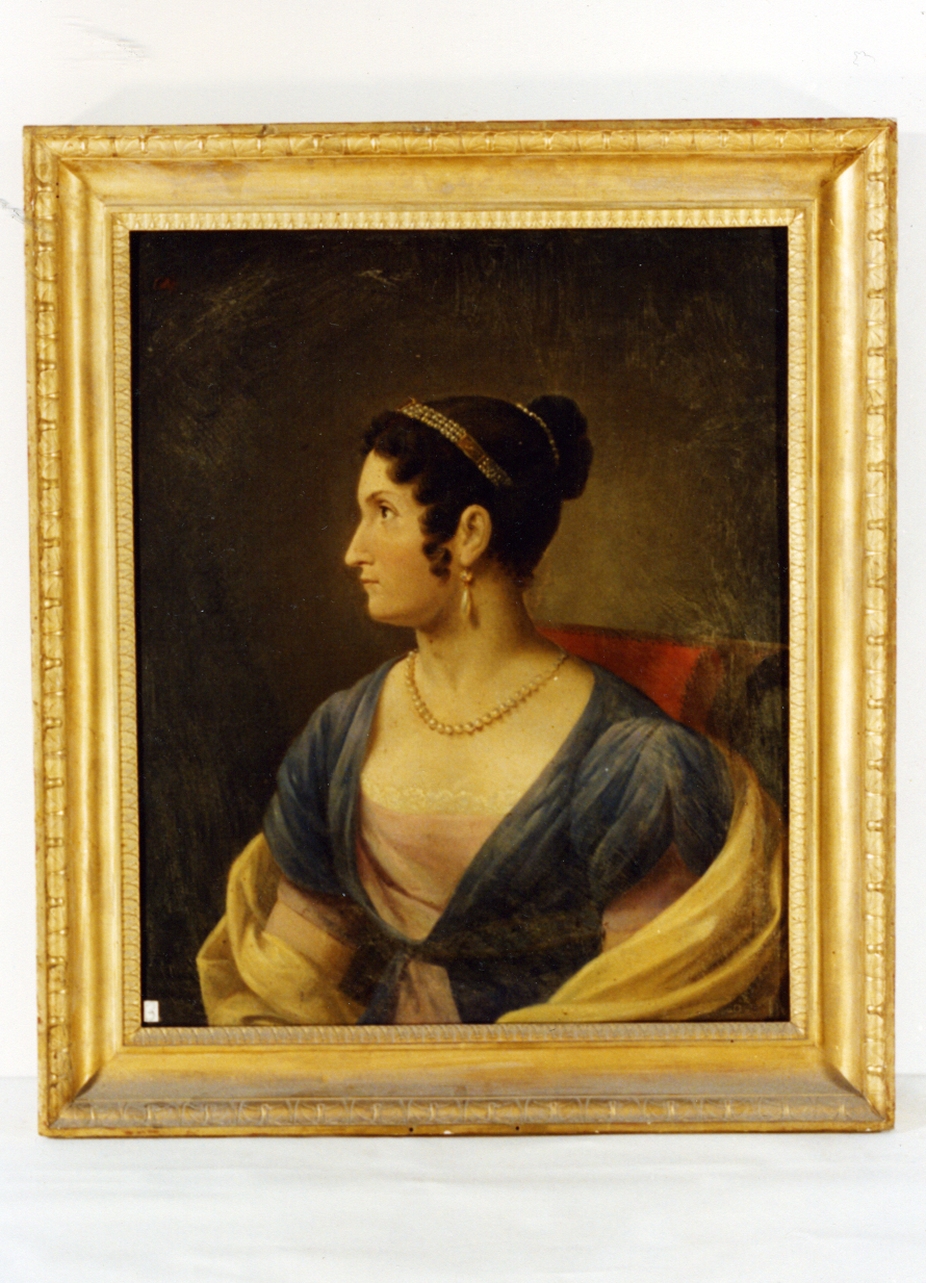 ritratto di donna (dipinto) di Savarese Roberto Alfonso (metà sec. XIX)