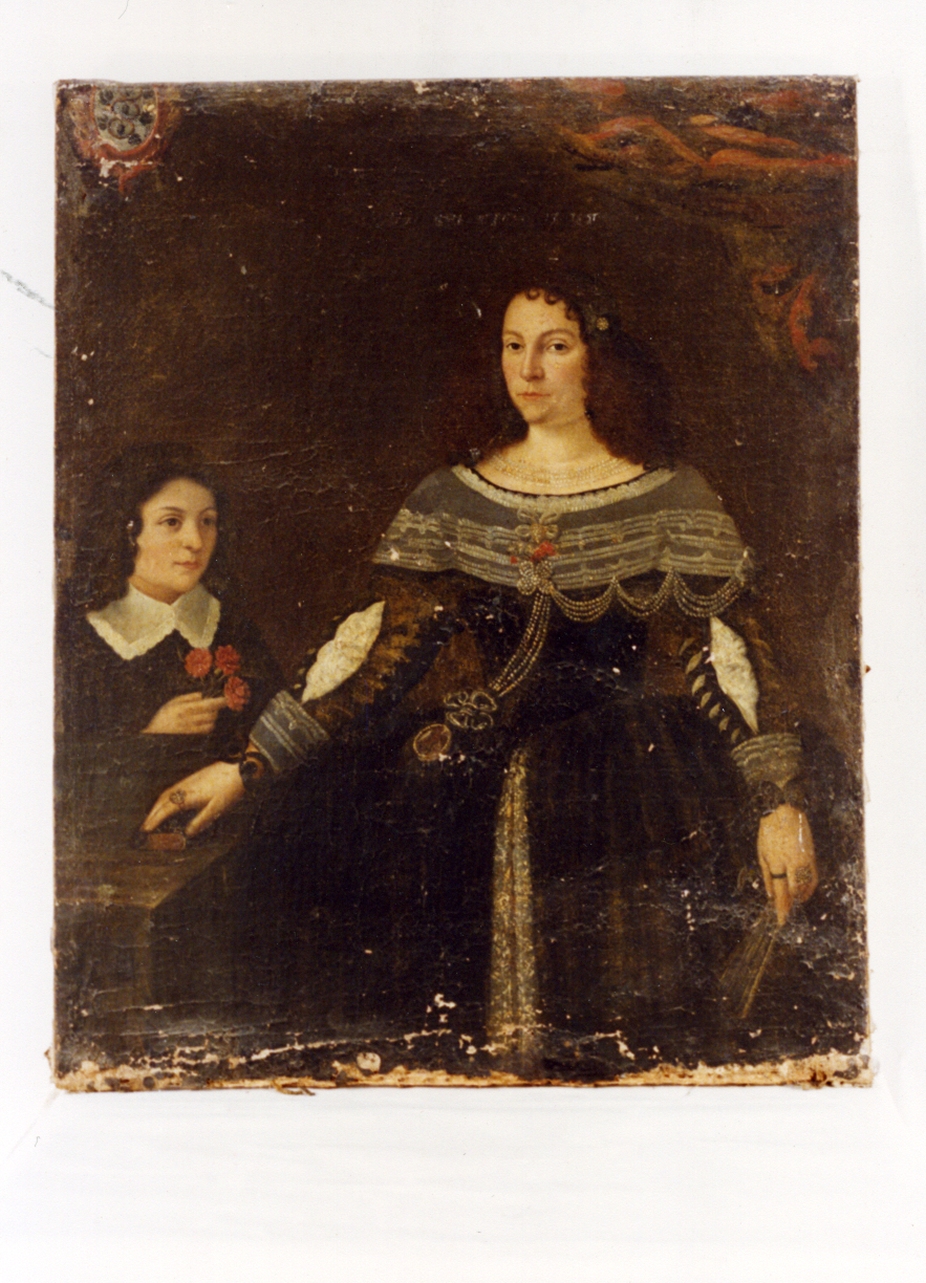 donna con bambino (dipinto) - ambito napoletano (seconda metà sec. XVII)