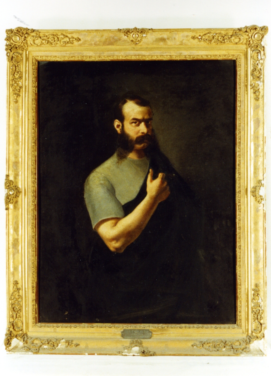 ritratto d'uomo (dipinto) - ambito napoletano (terzo quarto sec. XIX)