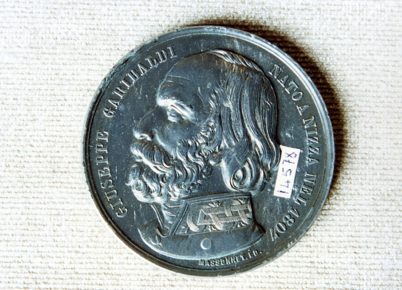 ritratto d'uomo (medaglia, serie) - bottega francese (sec. XIX)