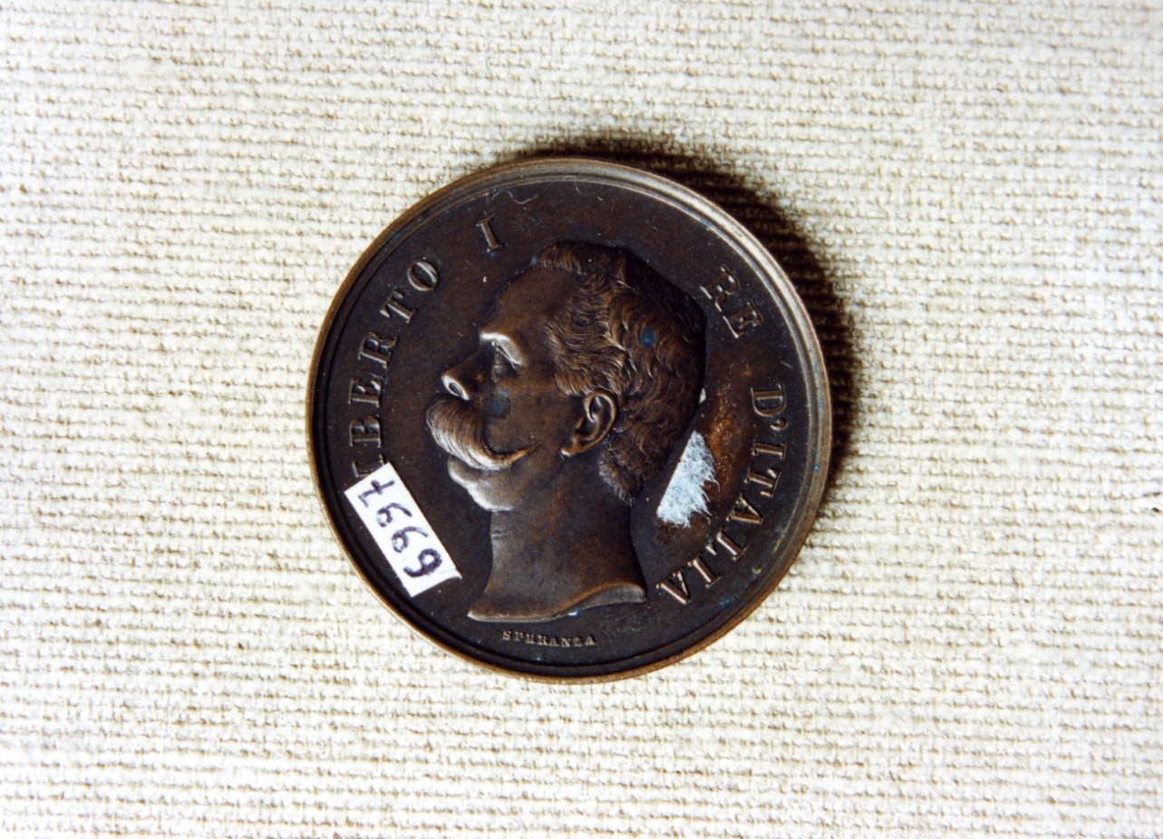 ritratto d'uomo (medaglia) di Speranza Filippo (sec. XIX)