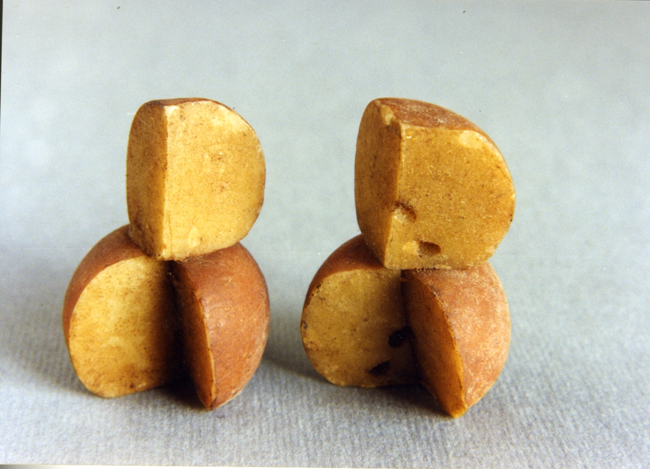 forma di formaggio (scultura miniaturistica, serie) - bottega napoletana (secc. XVIII/ XIX)