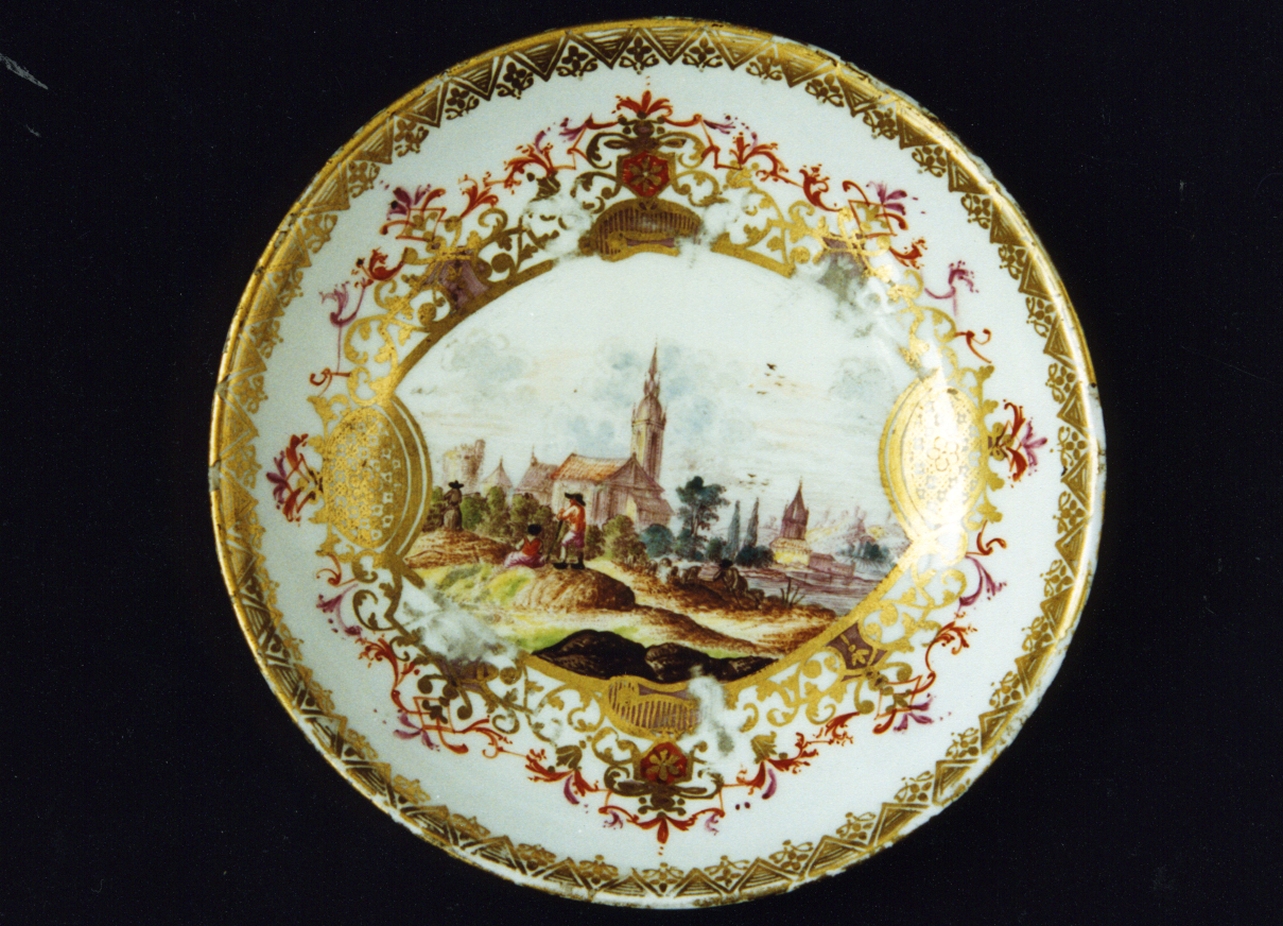 paesaggio (piattino) - manifattura di Meissen (sec. XVIII)