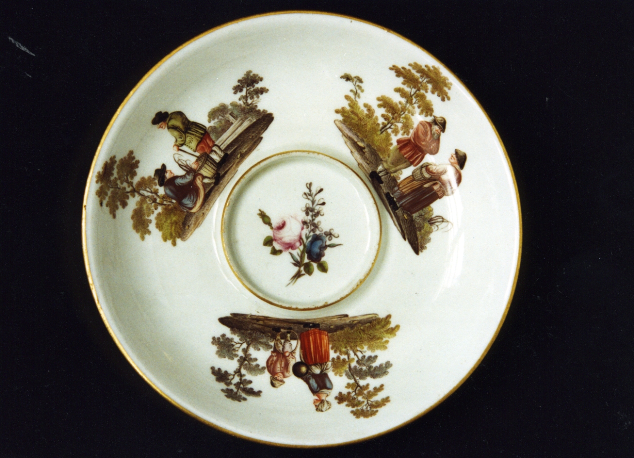 paesaggio (piattino) - manifattura di Meissen (sec. XVIII)