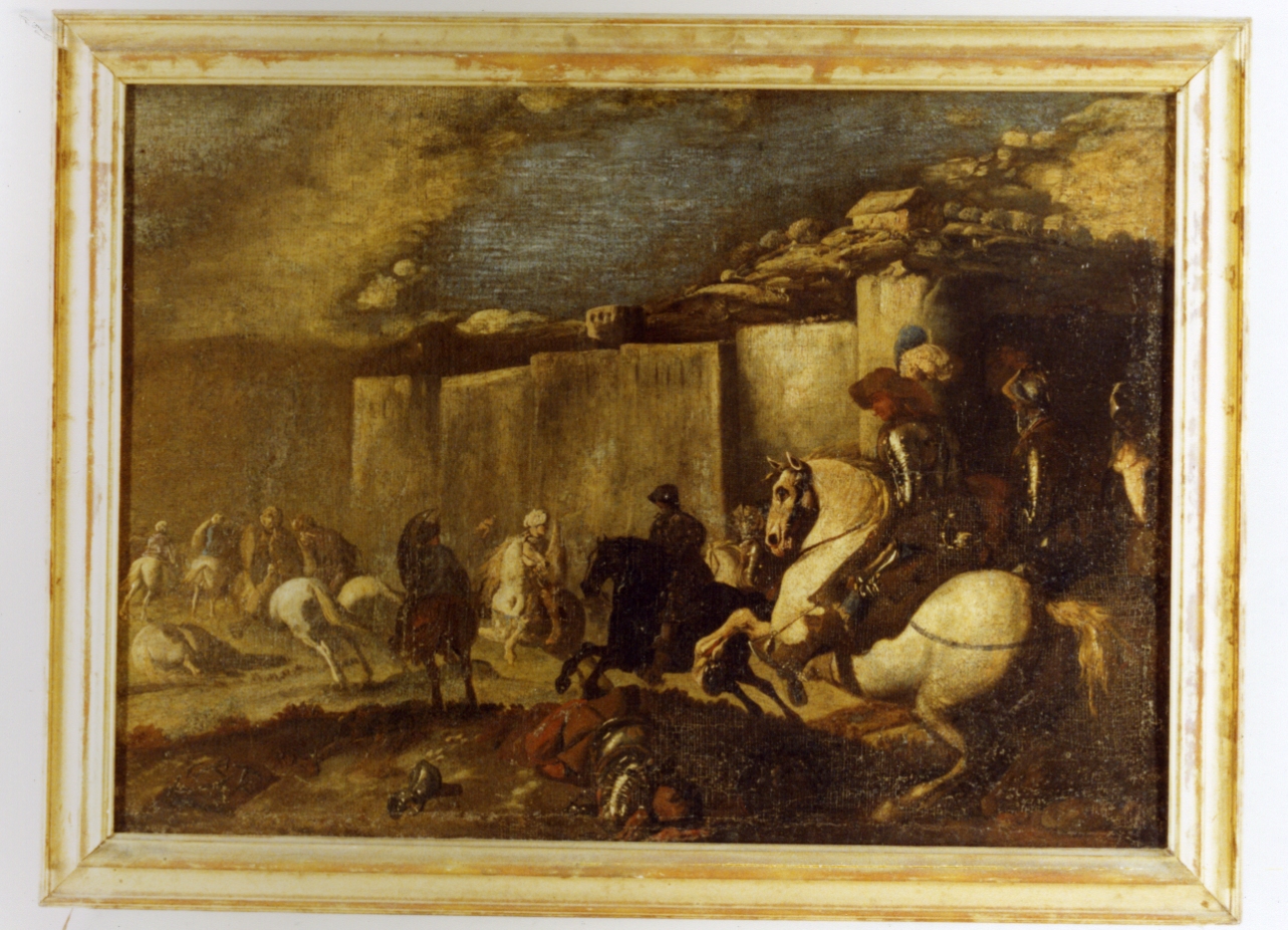 scena di battaglia (dipinto) di De Lione Andrea (metà sec. XVII)