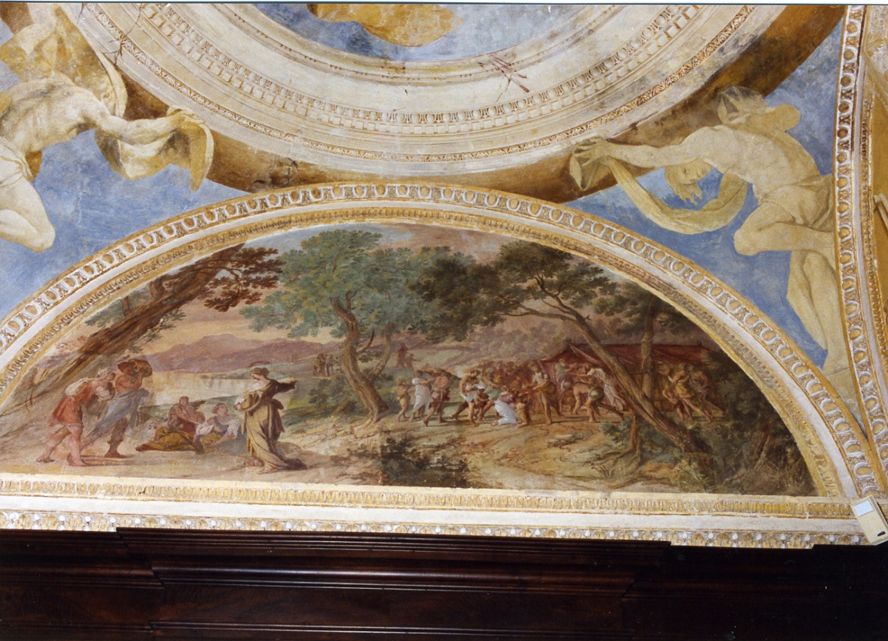 Mosè e la raccolta della manna (dipinto) di Gargiulo Domenico detto Micco Spadaro (sec. XVII)