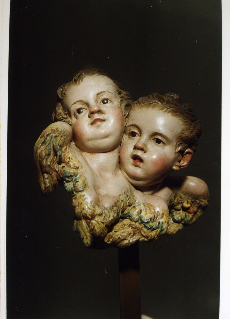 coppia di cherubini (statuetta di presepio) di Sanmartino Giuseppe (seconda metà sec. XVIII)