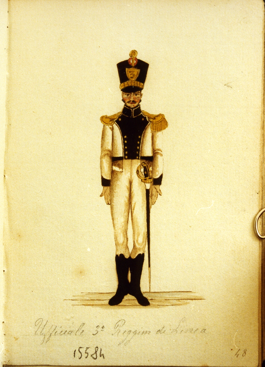 figura maschile (dipinto) - ambito napoletano (sec. XIX)