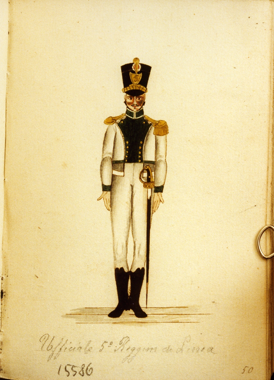 figura maschile (dipinto) - ambito napoletano (sec. XIX)